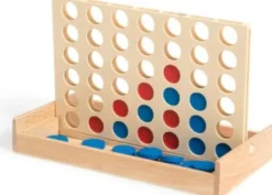 4 På Stribe Spil I Træ - Moulin Roty