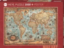 Puslespil - The World - Med 2000 Brikker - Heye