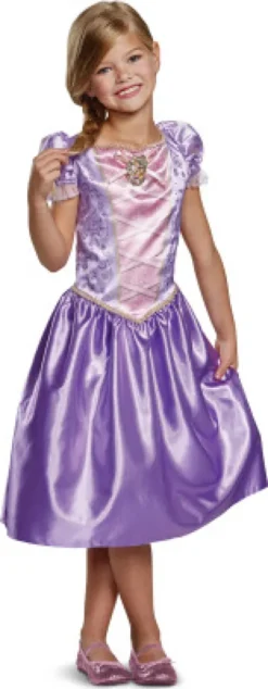 Rapunzel Kostume Til Børn - 128 CM - Disney Princess