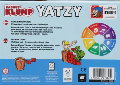Rasmus Klump Spil - Yatzy