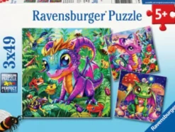 Ravensburger - Baby Garden Dragons Puslespil - 3X49 Brikker