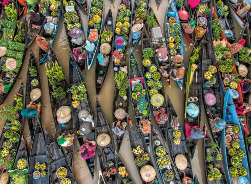 Ravensburger - Floating Market, Indonesia Puslespil - 500 Brikker