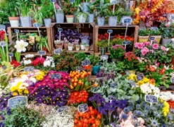 Ravensburger - Flower Market, France - 500 Brikker - Colorful Markets