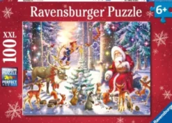 Ravensburger Julepuslespil - Jul I Skoven - 100 Brikker