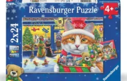 Ravensburger Julepuslespil - Julekatte - 2X24 Brikker