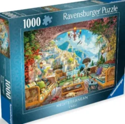 Ravensburger - Mediterranean Terrace View Puzzle - 1000 Brikker