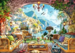 Ravensburger - Mediterranean Terrace View Puzzle - 1000 Brikker