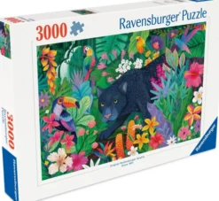 Ravensburger - Panther In Flowery Jungle Puslespil - 3000 Brikker
