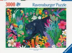Ravensburger - Panther In Flowery Jungle Puslespil - 3000 Brikker