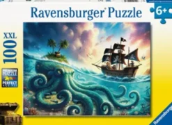 Ravensburger - Pirate Treasure Puslespil - 100 Xxl Brikker