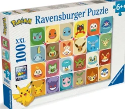 Ravensburger - Pokémon Multicharacter Puslespil - 100 Xxl Brikker