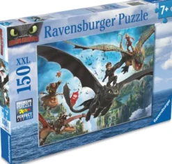 Ravensburger Puslespil - 150 Brikker - Drager & Helte