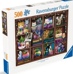 Ravensburger Puslespil - 500 Brikker - Katte Og Sukkulenter