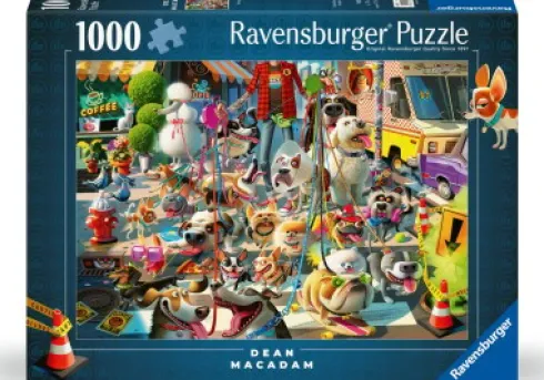 Ravensburger Puslespil - 1000 Brikker - Hundelufteren