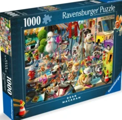 Ravensburger Puslespil - 1000 Brikker - Hundelufteren