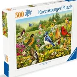 Ravensburger Puslespil - 500 Brikker - Fugle I Engen