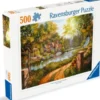 Ravensburger Puslespil - 500 Brikker - Hytte Ved Åen