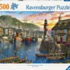 Ravensburger Puslespil - 500 Brikker - Solopgang Ved Havnen