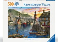 Ravensburger Puslespil - 500 Brikker - Solopgang Ved Havnen