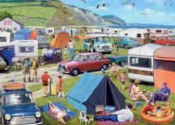 Ravensburger Puslespil - Camping And Caravanning - 1000 Brikker