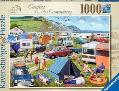 Ravensburger Puslespil - Camping And Caravanning - 1000 Brikker
