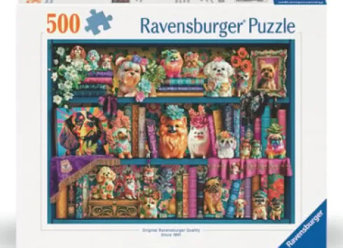 Ravensburger Puslespil - Dyrebare Porcelæn Hvalpe - 500 Brikker
