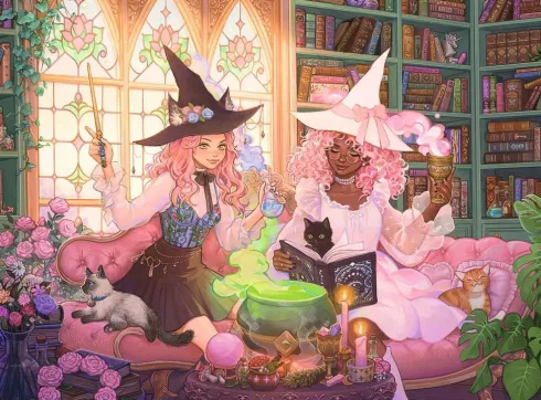 Ravensburger Puslespil Enchanting Library - 200 Xxl Brikker