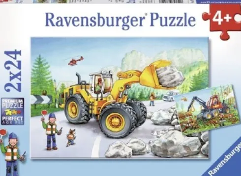 Ravensburger Puslespil - Gravemaskine - 2X24 Brikker