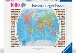 Ravensburger Puslespil - Political World Map - 1000 Brikker