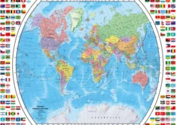 Ravensburger Puslespil - Political World Map - 1000 Brikker
