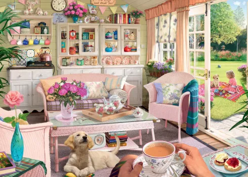 Ravensburger Puslespil - The Tea Shed - 1000 Brikker