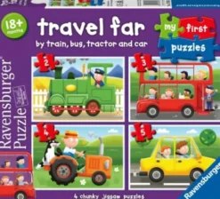Ravensburger Puslespil - Travel Far - My First Puzzles - 4 Stk