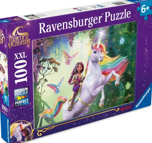 Ravensburger Puslespil - Unicorn Academy - Xxl - 100 Brikker