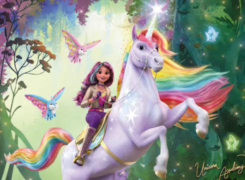 Ravensburger Puslespil - Unicorn Academy - Xxl - 100 Brikker