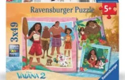 Ravensburger Puslespil - 3X49 Brikker - Disney Vaiana 2