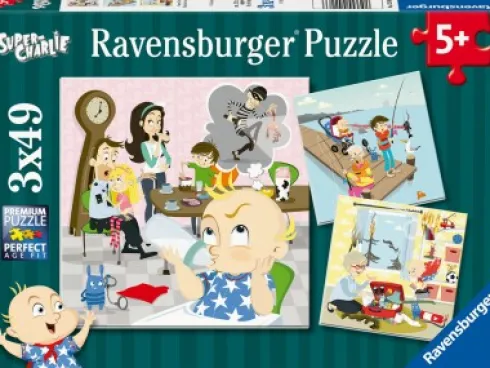 Ravensburger Puslespil - 3X49 Brikker - Super Charlie
