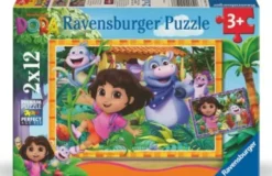 Ravensburger Puslespil - 2X12 Brikker - Dora Udforskeren