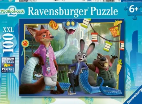 Ravensburger Puslespil - Zootropolis 2 - 100 Xxl Brikker