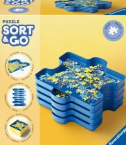 Ravensburger - Puzzle Sort & Go - 8 Sorteringsbakker Til Puslespil
