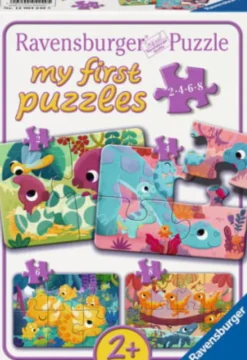 Ravensburger - Sweet Dinos My First Puzzles - 2+4+6+8 Brikker
