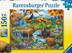 Ravensburger - Wildlife Gathering Puslespil - 150 Xxl Brikker