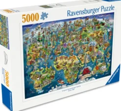 Ravensburger - World Map - Verdenskort Puslespil - 5000 Brikker