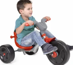 Rød Trehjulet Cykel Til Børn - Med Lad, Stoftaske Og Håndtag
