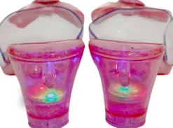 Real Uniq - Beauty Sko Med Lysende Hæle - Pink, Purple Or Blue - 18.5 CM Length, 5 CM Heel Height, 6.5 CM Width