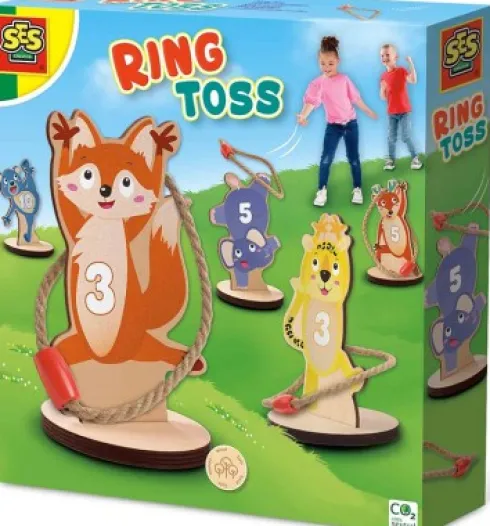 Ringspil I Træ - Dyr - Ses Creative