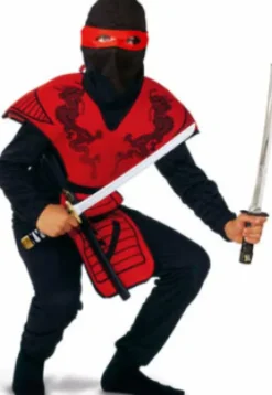 Rio Ninjadragt I 120 CM - Rød