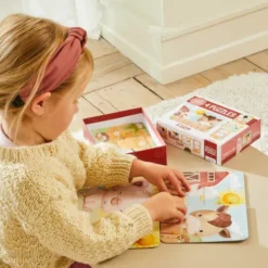 Rør Og Føl Puslespil - 4 Motiver - Bondegårdsdyr - Barbo Toys