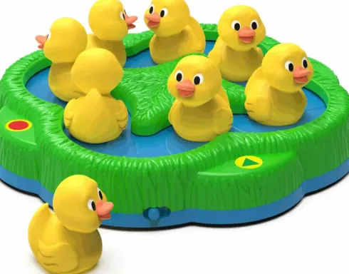 Rubber Duckie - Sjovt Vendespil Med Svømmende Ænder
