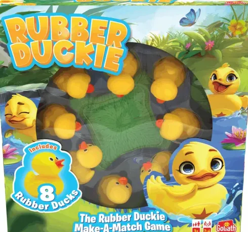 Rubber Duckie - Sjovt Vendespil Med Svømmende Ænder