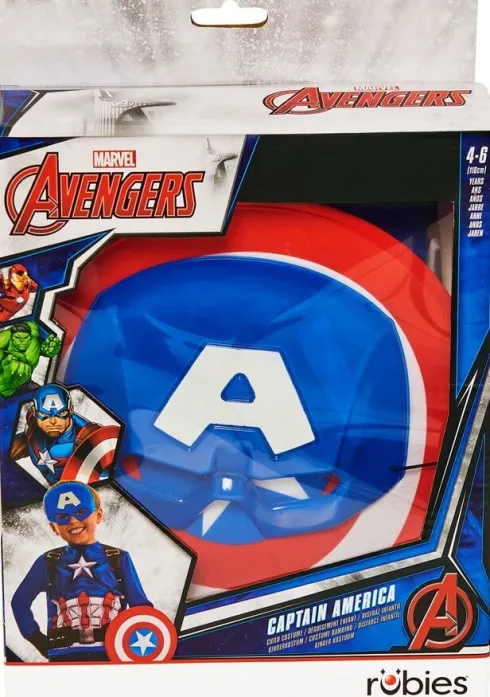 Rubies - Captain American Kostume Sæt - 104 -116 CM